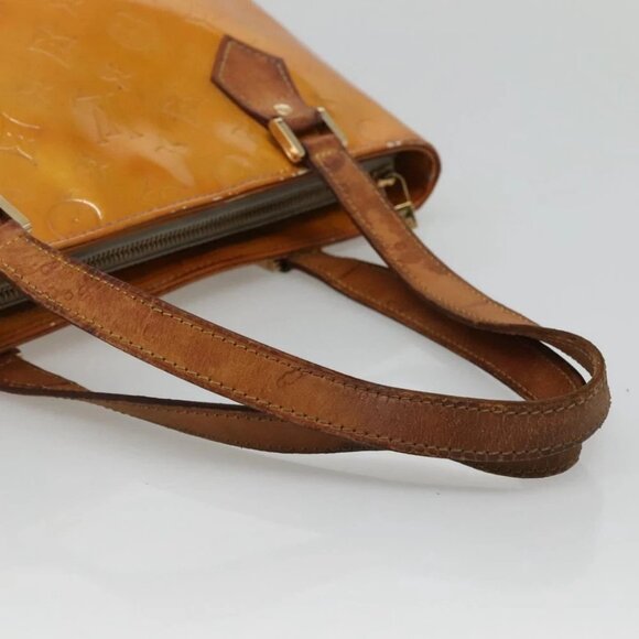 LOUIS VUITTON Monogram Vernis Houston Hand Bag Gris M91053 LV Auth 130209 - Picture 8 of 15